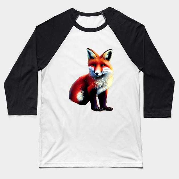 PRETTY AND CUTE FOX CUB CUT OUT Baseball T-Shirt by sailorsam1805